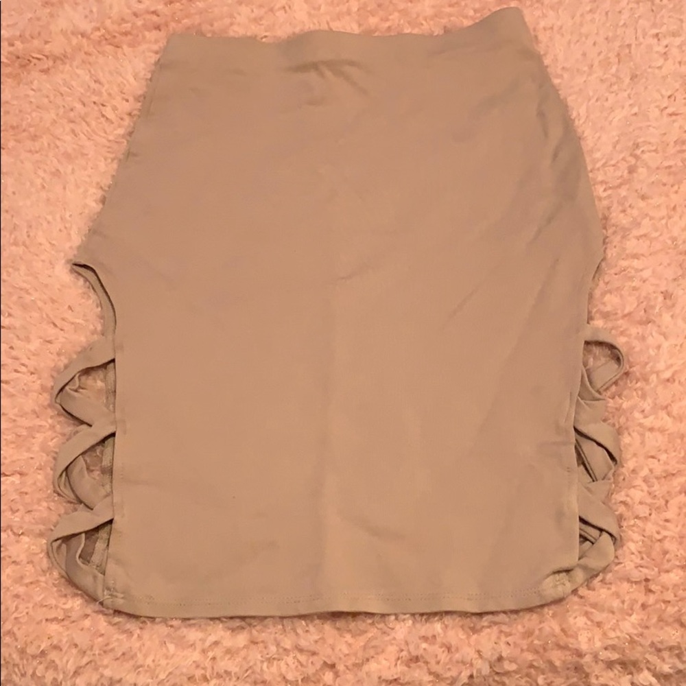 Tan body con skirt